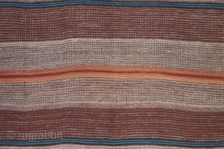 Bolivian ceremonial ground cloth/wrapper(tari), 23 x 25inches, from a small, very distinctive group of Bolivian weavings, 18th/19th century, in very good condition with no reweaving or repairs.      