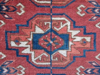 Nice small Turkman rug.                             