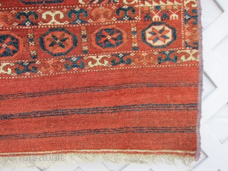 Nice small Turkman rug.                             