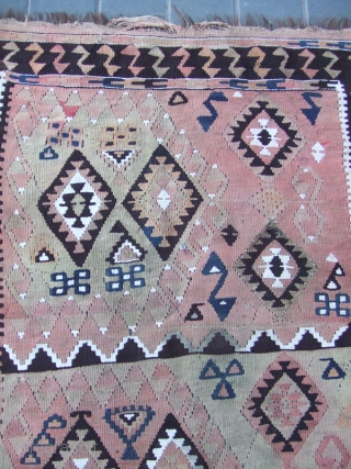 Kurdish kilim.Size:230x115-cm / 90.5x45.2-inches
Good luck to all                          