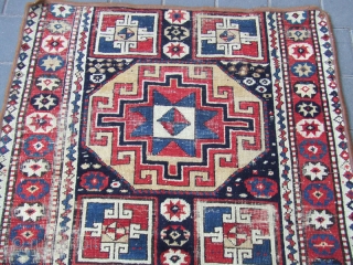 Caucasian rug fragment.Size:132x90-cm / 51.9x35.4-inches Good luck to all 
                       