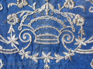 ANTIQUE TURKISH METALLIC HAND EMBROIDERED  size:175x117-cm / 68.8x46.0-inches Please ask about this                    