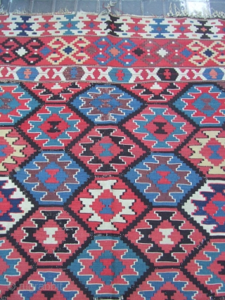 Caucasian Kilim Size: 320x184-cm /125.9x72.4-inches
The kilim has been fixed in some places(as you can see on the pictures)Very uniqe design!Good luck to all bidders -- Serious bidders only please


    