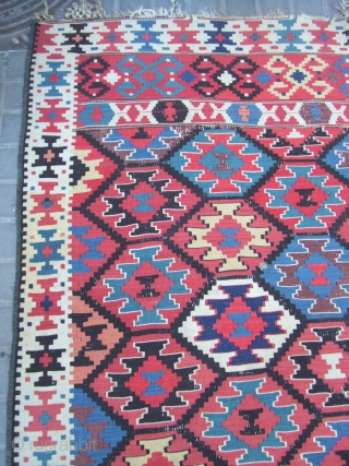 Caucasian Kilim Size: 320x184-cm /125.9x72.4-inches
The kilim has been fixed in some places(as you can see on the pictures)Very uniqe design!Good luck to all bidders -- Serious bidders only please


    