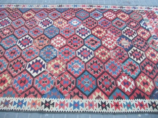 Caucasian Kilim Size: 320x184-cm /125.9x72.4-inches
The kilim has been fixed in some places(as you can see on the pictures)Very uniqe design!Good luck to all bidders -- Serious bidders only please


    