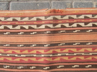 antique persian jajim/jajem KILIM/BLANKET Size: 164x150-cm  / 64.5x59.0-inches                        