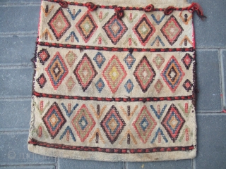 Antique Caucasian or Turkish Flatwoven Saddle bags size:111x36-cm / 43.7x14.1-inches Ask about this 

                   