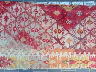 Anatolia Turki kilim fragment size:173x73-cm ask                           