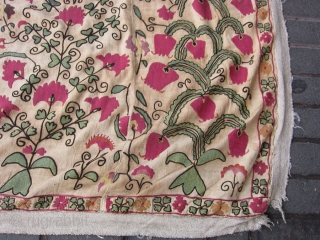 antique suzani it is one of the best suzani i have ever seen. Size:217x170-cm /85.4x66.9-inches more info please mail me             