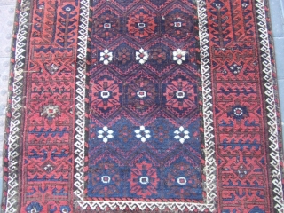 ANTIQUE BALUCH Size: 173x90-cm / 68.1x35.4-inches There is a hole and repair Very uniqe design! Good luck to all ,Best Offer            