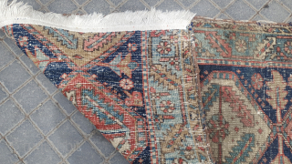 Heriz or serapi persian ruuner rug 2 picess 282x63-cm good colour