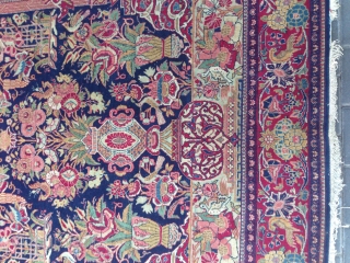 Persian kashan rug size: 200x131-cm                            