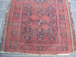 ANTIQUE BALUCH WOOL CARPET 1880-1900 Size: 165x88-cm  /64.9x34.6-inches
Price:200$ or Best Offer
                     