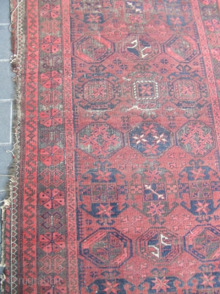 ANTIQUE BALUCH WOOL CARPET 1880-1900 Size: 165x88-cm  /64.9x34.6-inches
Price:200$ or Best Offer
                     