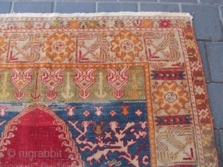 ANTIQUE TURKISH PRAYER rug Size: 154x102-cm / 60.6x40.1-inches   best offer
                     