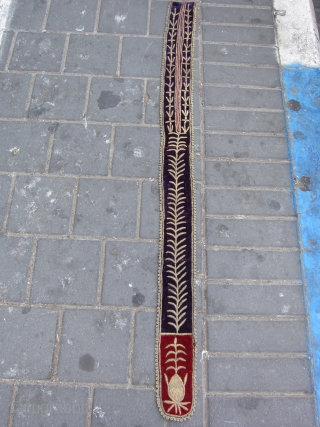 Turkish Ottoman metallic embroidery belt ? size:110x8-cm  please ask                       
