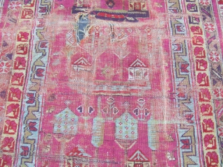 Central Anatolian Kirshehir  worn niched rug with exceptional color
size:150x97-cm  / 59.0x38.1-inches
graet price                   