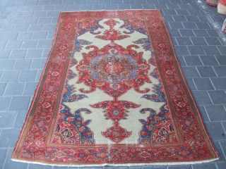  antique Malayer rug need to be repaired size 190x117-cm / 74.8x46.0-inches
                     