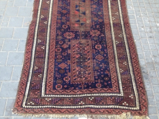 Antiqe Baluch rug mint condishen size:210x110-cm good price                         