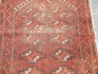 ANTIQUE AFGHAN PRAYER CARPET  92x70-cm  /36.2x27.5-inches
                         