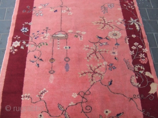 antique Peking Chinese rug The rug has been fixed in some places(as you can see on the pictures)size:175x120-cm / 68.8x47.2-inches             