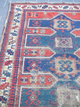 Rare Antique Caucasian Area Rug Carpet 1880 
The carpet  is a hand woven with wool on wool , have absolutely gorgeous background and decorated with beautiful floral patterns 
The carpet has  ...