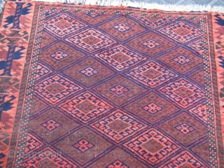 ANTIQUE BALUCH TRIBAL CARPET HAND WOVEN 
Size: 130x79-cm /51.1x31.1-inches
Year: 1880-1900
Price:450$ or Best Offer                    