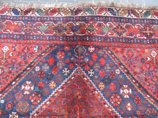 Antique shiraz Rug Carpet Wool Rare Hand Made 1900
Size: 307x223-cm / 120.8x87.7-inches
Medium: Wool 100% hand made
                 