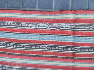 ANTIQUE PERSIAN JAJIM/JAJEM KILIM/BLANKET
Size: 218x187-cm / 85.8x73.6-inches
                          