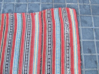 ANTIQUE PERSIAN JAJIM/JAJEM KILIM/BLANKET
Size: 218x187-cm / 85.8x73.6-inches
                          