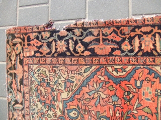 sarouk fereghan antique rug 1900
This is antique beautiful sarouk fereghan rug carpet 1900.
it made by hand with wool on cotton . 
It have a beautiful colors .       ...