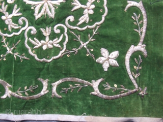 ottoman velvet embroderi late 19/ size:44x42-cm  / 17.3x16.5-inches 
mint condition                      