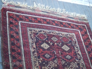 ANTIQUE BALUCH CARPET
This is beautiful Baluch rug carpet ,
Size: 191x112-cm / 75.1x44.0-inches 
1900-1920 I love this antique beauty and I am sure you will too.
        