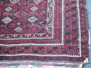 ANTIQUE BALUCH CARPET
This is beautiful Baluch rug carpet ,
Size: 191x112-cm / 75.1x44.0-inches 
1900-1920 I love this antique beauty and I am sure you will too.
        