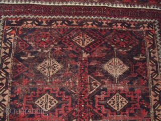 ANTIQUE BALUCH CARPET
This is beautiful Baluch rug carpet ,
Size: 191x112-cm / 75.1x44.0-inches 
1900-1920 I love this antique beauty and I am sure you will too.
        