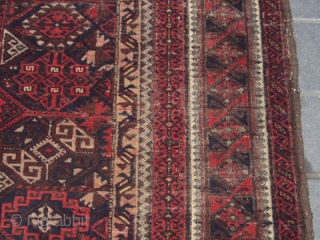 ANTIQUE BALUCH CARPET
This is beautiful Baluch rug carpet ,
Size: 191x112-cm / 75.1x44.0-inches 
1900-1920 I love this antique beauty and I am sure you will too.
        