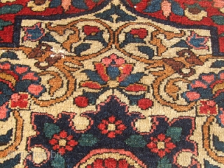 ANTIQUE BAKHTIARI fragment PERSIAN RUG CARPET Size: 190x120- cm / 74.8x47.2-inches, The rug has hole in some places(as you can see on the pictures)
Year: 1880-1900
Medium: wool on cotton hand made
   