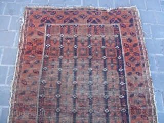ANTIQUE BALUCH TRIBAL CARPET 
The carpet has been fixed in some places(as you can see on the pictures)There is a little hole and repair  (as you can see on the pictures)
Size:174x100-cm  ...