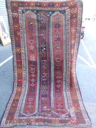 Turkish Yuruk rug,wool, Eastern Turkey, Kurdish weaving, size:265x135-cm / 104.3x53.1-inches                       