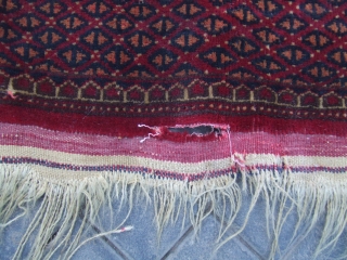 antiqe main rug tekke 190x138-cm / 74.8x54.3-inches the rug is in mint condition some holes never tach fine wive need wash            