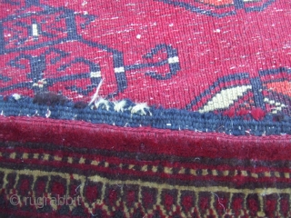 antiqe main rug tekke 190x138-cm / 74.8x54.3-inches the rug is in mint condition some holes never tach fine wive need wash            
