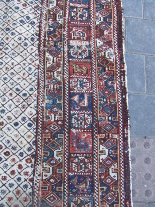 Southern Iran, Arab Laberduni kilim,Size:226x177-cm / 88.9x69.6-inches
Year:1900-1910 The kilim has been fixed in some places(as you can see on the pictures)
            