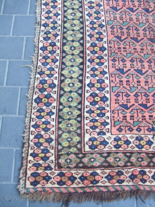 antique kurdish rug Size:255x130-cm / 100.3x51.1-inches The rug has been fixed in some places(as you can see on the pictures)             