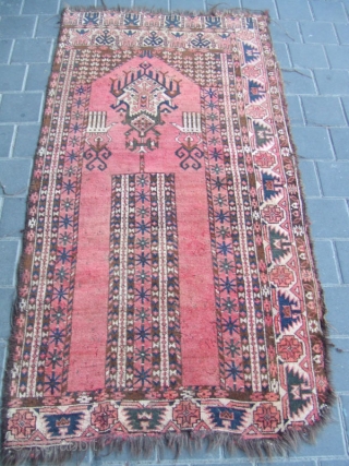fragment beshir prayer rug size:160x82-cm/ 62.9x32.2-inches
                           
