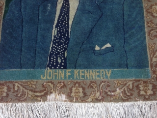 Persian Tabriz rug ,John f Kennedy size:58x46-cm  ask                        
