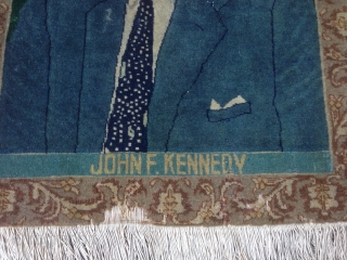 Persian Tabriz rug ,John f Kennedy size:58x46-cm  ask                        