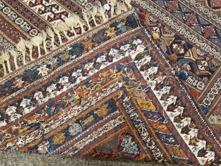 Antique Sumak Afshar kilim
Fine quality
Vegetable dye's

Circa 1900

Size: 273x 157 cm


sold

                       