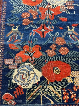 AFSHAR HANDMADE 
SIZE:180*125
AGE:18 TH 
MATERIAL:WOL
a collection of antique carpets on the sit                     