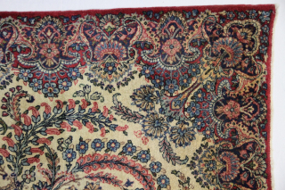 Kerman Carpet id: 1966KQ Size: 206x131 Thickness approx: 14 mm Made around: 1905 Pile: Wool                  