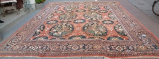 Antique Ziegler Mahal 465x363 cm, beautiful colors and drawings.                        